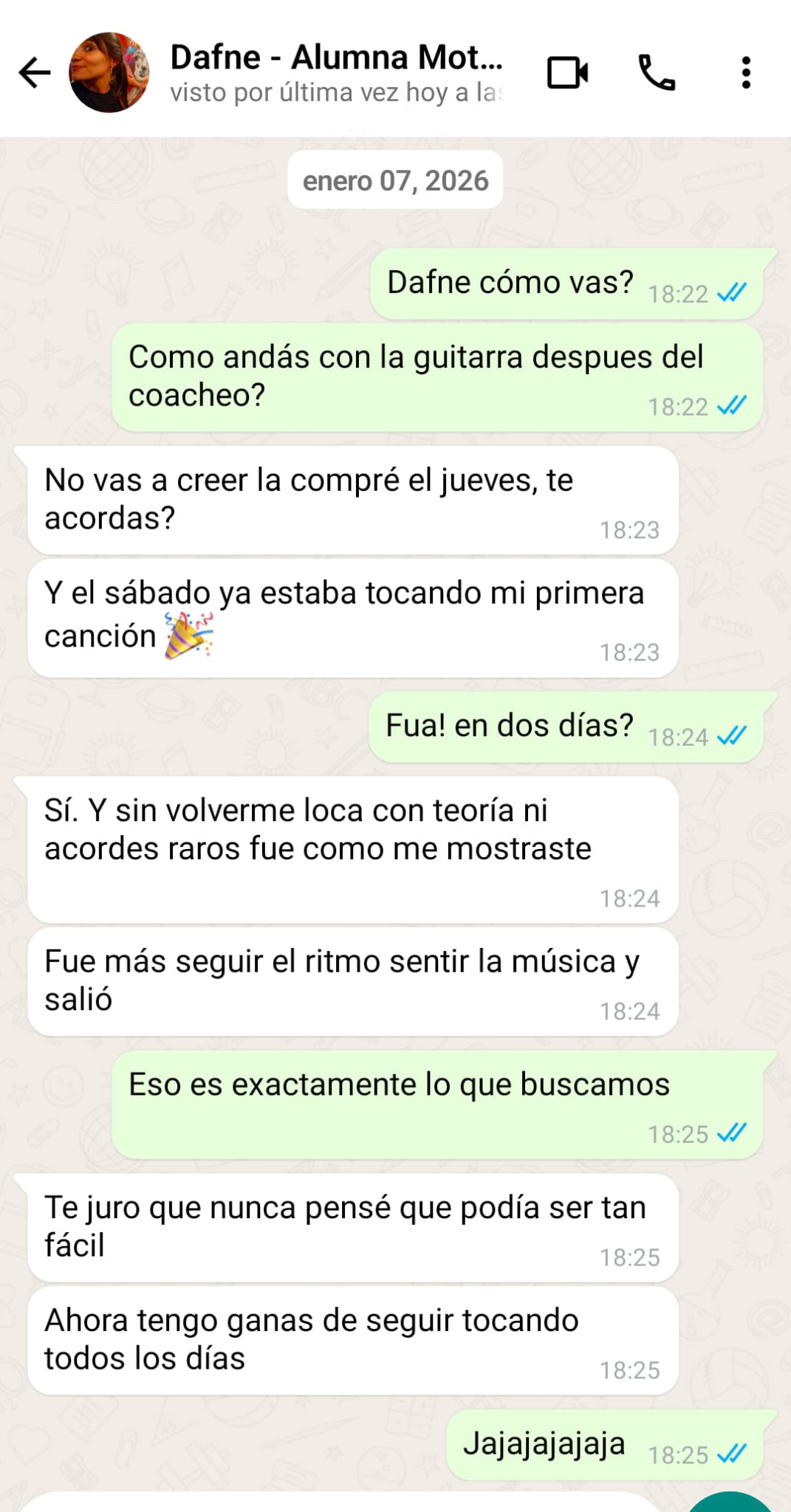 Testimonio de alumno 1