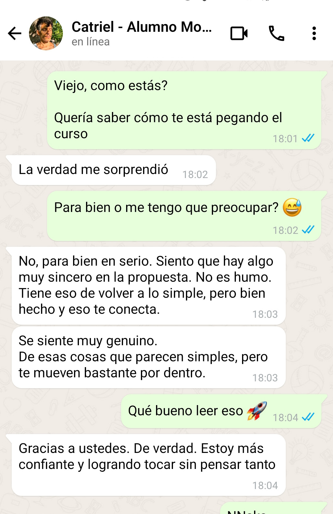 Testimonio de alumno 3