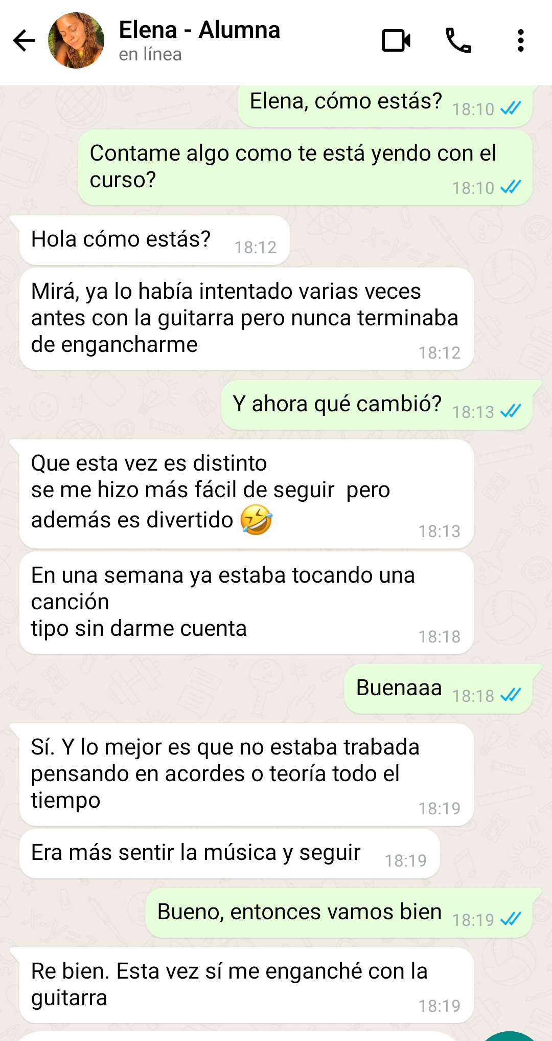 Testimonio de alumno 4